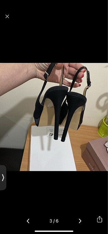 40 Beden Platform süet stiletto