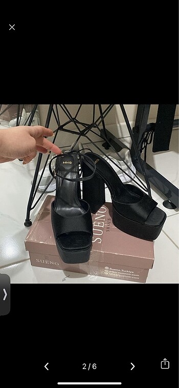 Mango Mango saten platform ayakkabı