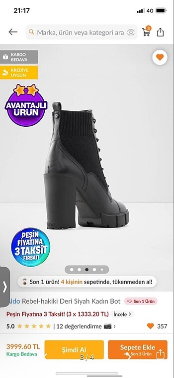 40 Beden Aldo topuklu bot