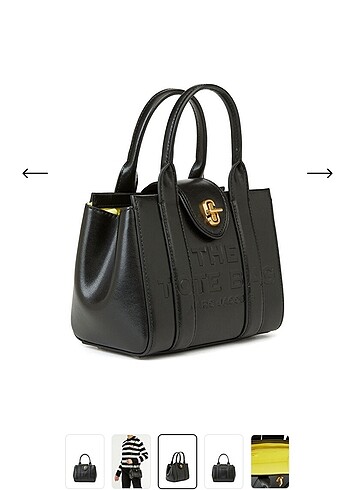 Beden Marc Jacobs turnlock siyah deri çanta