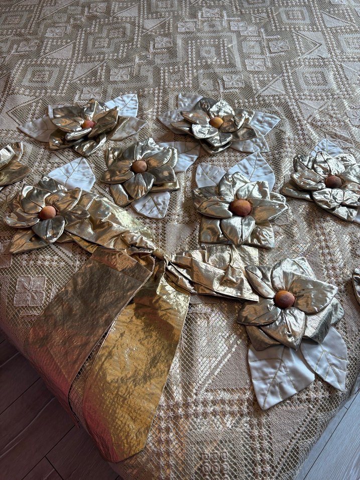 Tamemen elişi dantel yatak örtüsü - Görsel 3