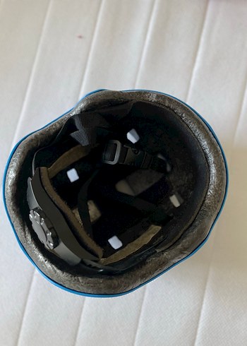 Mavi Minimalist Motor Kaskı decalthon 1,5 3 yaş - Görsel 3