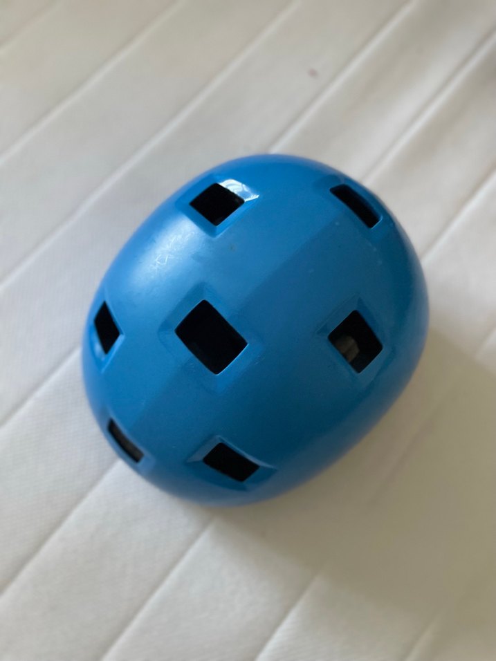 Mavi Minimalist Motor Kaskı decalthon 1,5 3 yaş - Görsel 2