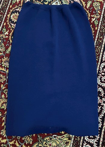 Drapeli Lacivert Uzun Etek sonbahar kış eteği - Görsel 2