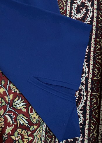 Drapeli Lacivert Uzun Etek sonbahar kış eteği - Görsel 3