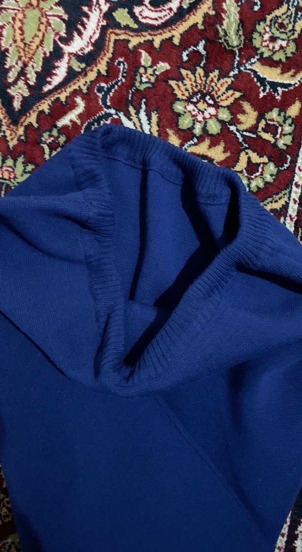 Drapeli Lacivert Uzun Etek sonbahar kış eteği - Görsel 5