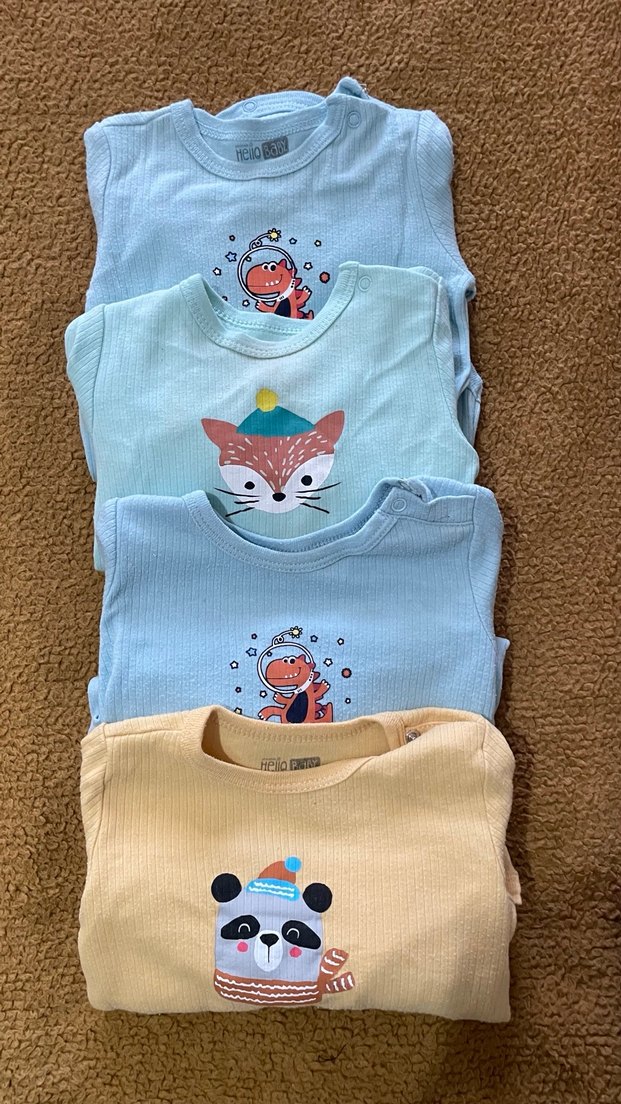 Nakışlı Örgü Çok Renkli bebek zıbın - Görsel 2