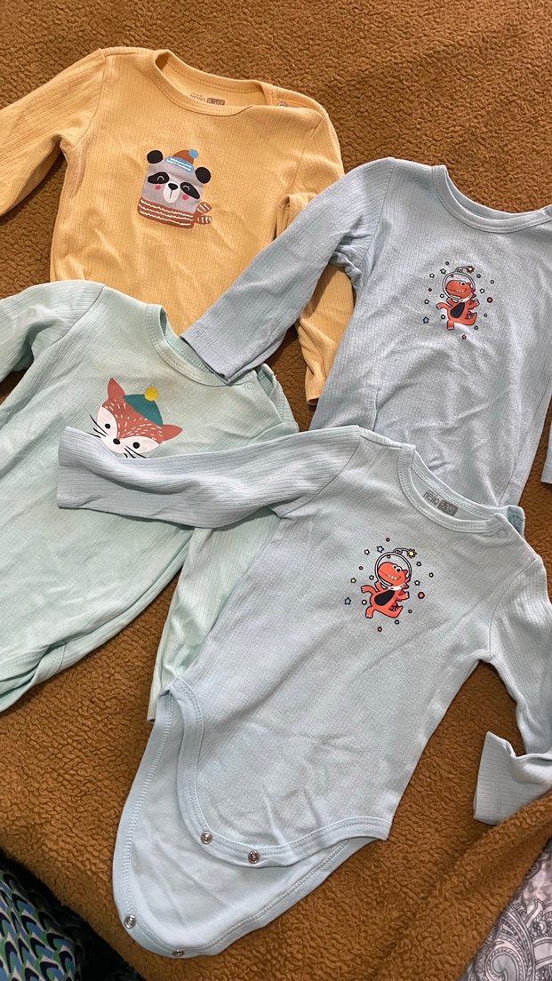 Nakışlı Örgü Çok Renkli bebek zıbın - Görsel 5