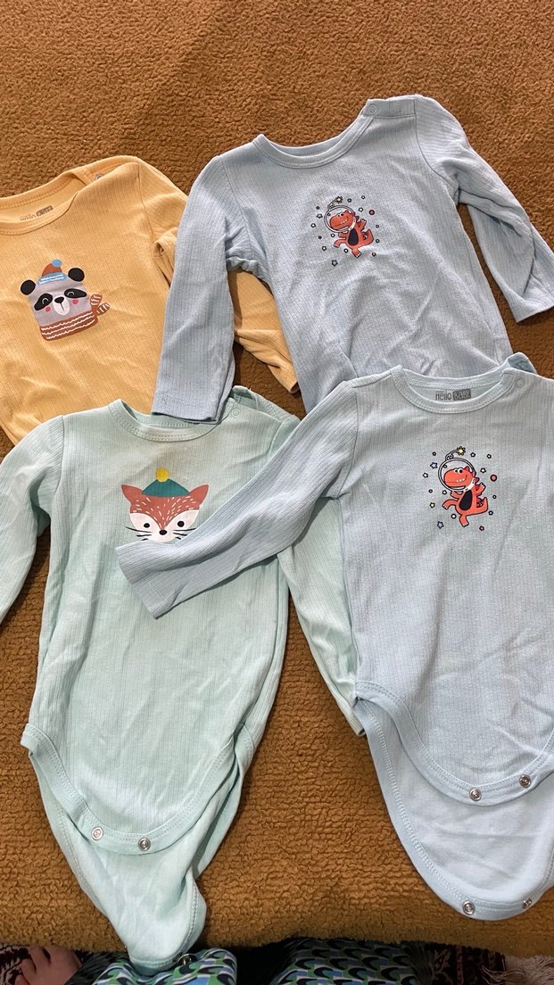 Nakışlı Örgü Çok Renkli bebek zıbın - Görsel 4