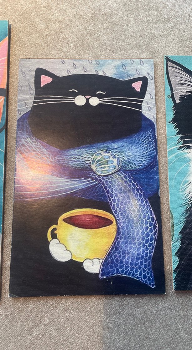 Gri Kedi Temalı Dekoratif Tablo Seti - Görsel 3