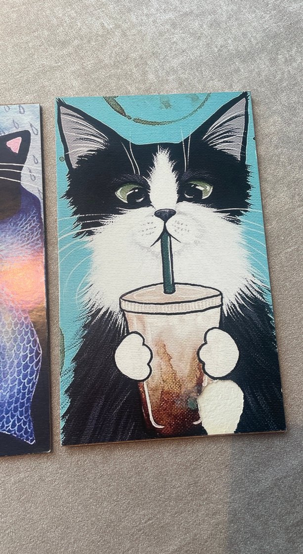 Gri Kedi Temalı Dekoratif Tablo Seti - Görsel 2