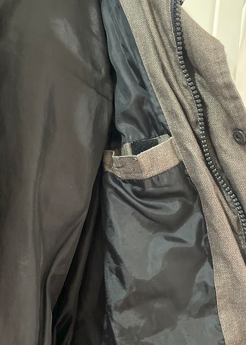 Düğmeli Kahverengi Erkek Mont - Görsel 4