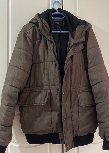 Düğmeli Kahverengi Erkek Mont - Görsel 2