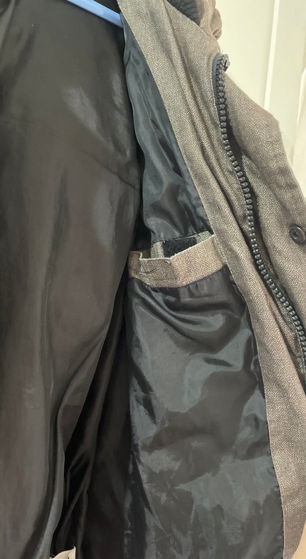 Düğmeli Kahverengi Erkek Mont - Görsel 4