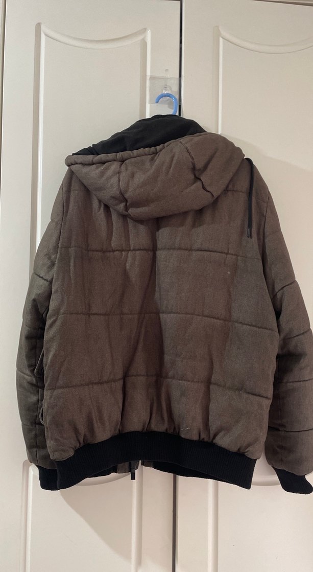 Düğmeli Kahverengi Erkek Mont - Görsel 5