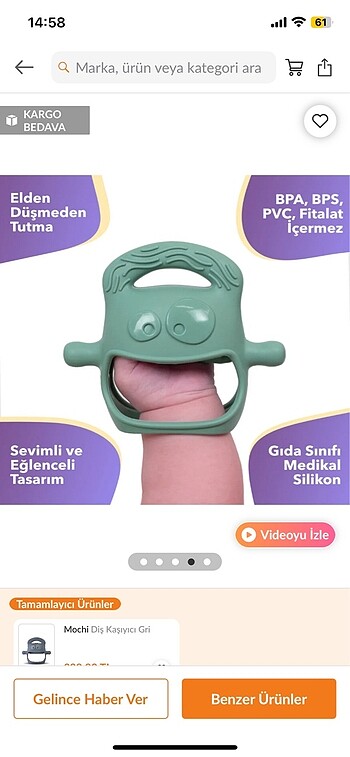 Chicco Mochi diş kaşıyıcı