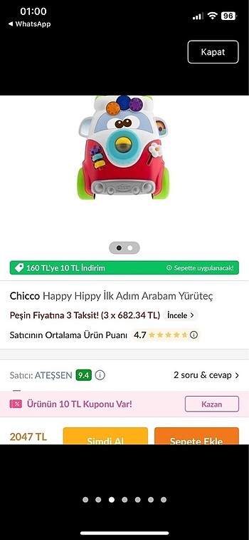 Beden Chicco yürüteç tertemiz SONNNNN FİYAT evde kullanıldı SON FİYAT