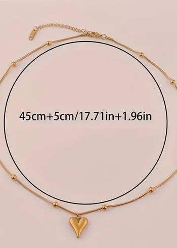 Altın Renk Zincir Detaylı Midi Kolye - Görsel 4