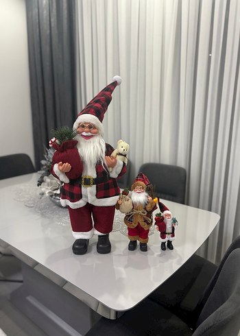 Kırmızı Desenli Noel Baba Figürü - Görsel 3