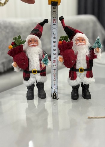 Kırmızı Desenli Noel Baba Figürü - Görsel 6