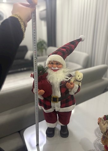 Kırmızı Desenli Noel Baba Figürü - Görsel 4