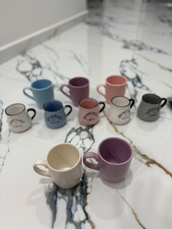 ADET FİYATIDIR İLAN AÇTIRINIZ Renkli Pastel Seramik Fincan - Görsel 3