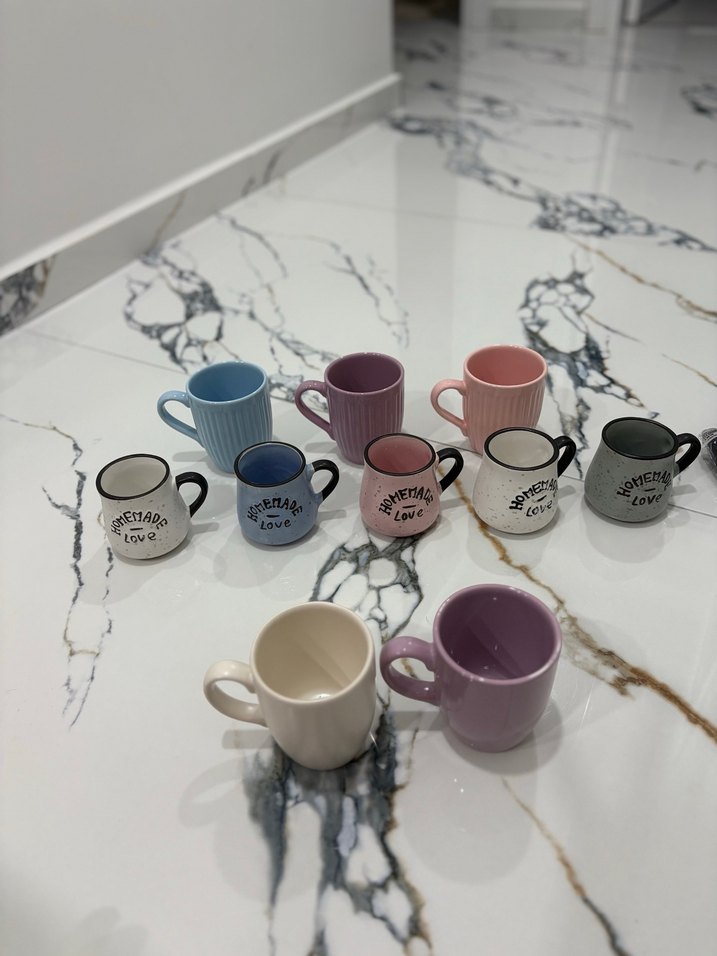 ADET FİYATIDIR İLAN AÇTIRINIZ Renkli Pastel Seramik Fincan - Görsel 4