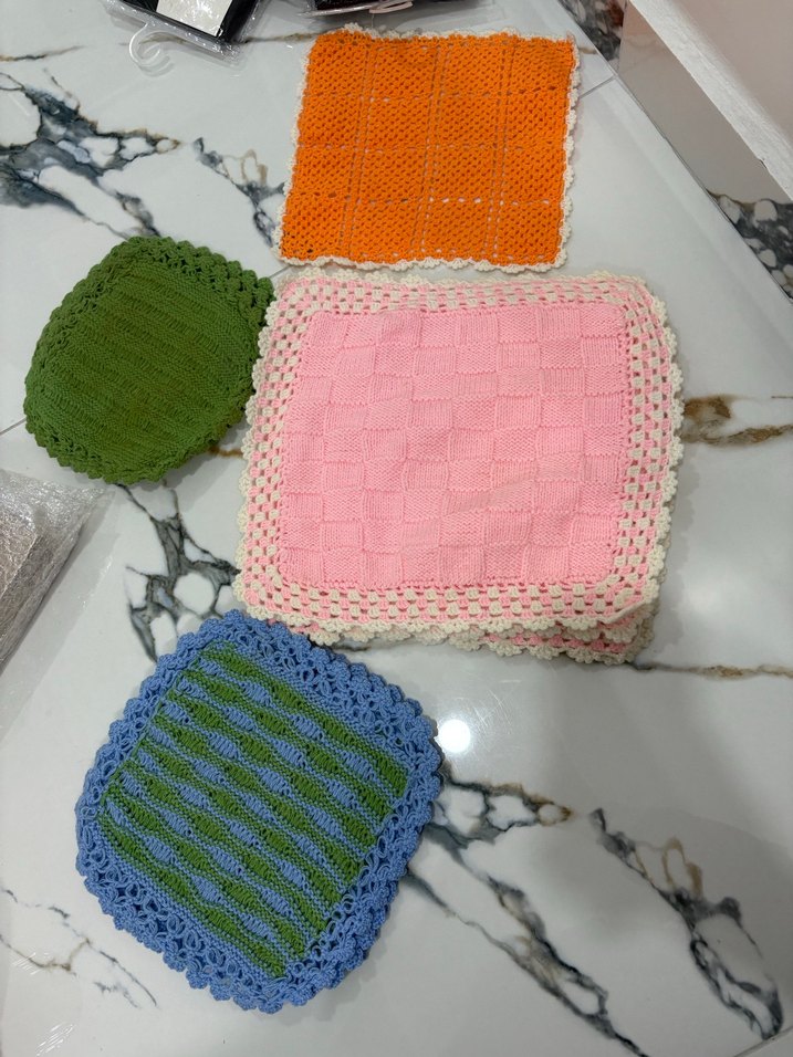 Pastel Renkli Çoklu Banyo Süngeri Seti El Emeği - Görsel 2