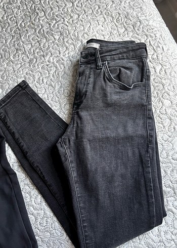 Gri Normal Kesim Kadın Denim Jean - Görsel 5