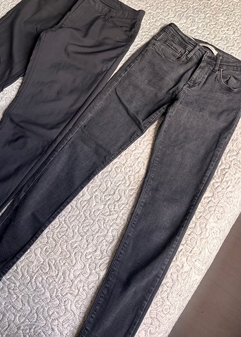 Gri Normal Kesim Kadın Denim Jean