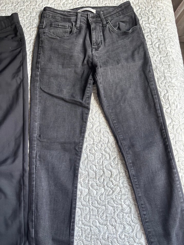 Gri Normal Kesim Kadın Denim Jean - Görsel 2