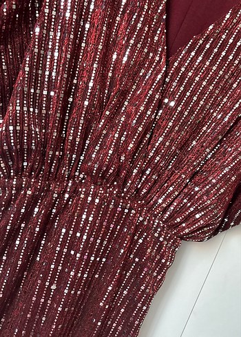 Bordo abiye - Görsel 4