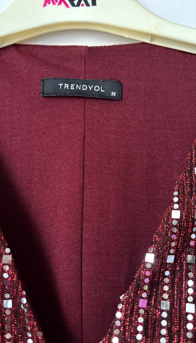 Bordo abiye - Görsel 3