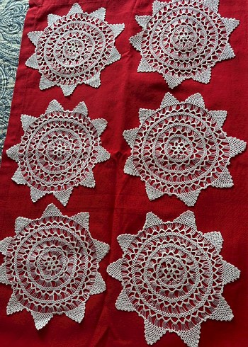 El İşi Beyaz Dantel Yuvarlak Motifler - Görsel 2