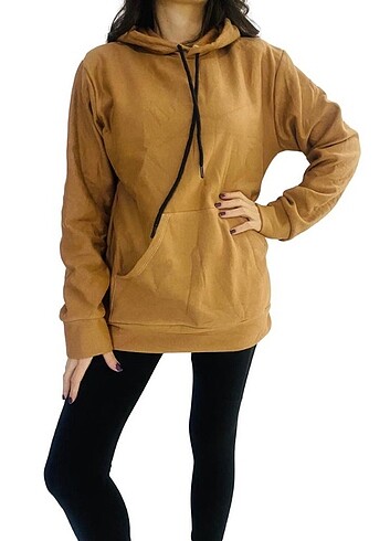 xl Beden Kadın Hardal Sweatshirt , Oversize Sweatshirt