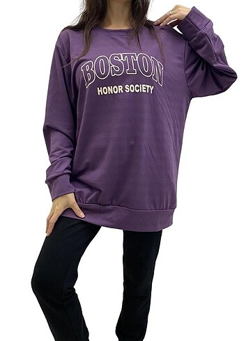 Diğer Kadın Mor Sweatshirt , Oversize Sweatshirt