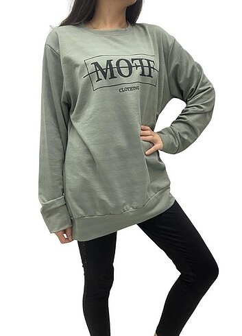 xl Beden Kadın Yeşil Sweatshirt , Oversize Sweatshirt
