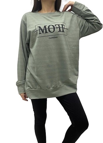 Diğer Kadın Yeşil Sweatshirt , Oversize Sweatshirt
