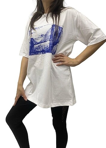 xl Beden Kadın Beyaz T-Shirt , Oversize T-Shirt