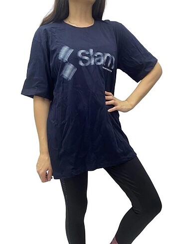 xl Beden Kadın Lacivert T-Shirt , Oversize T-Shirt