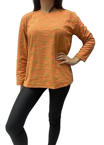Kadın Turuncu T-Shirt , Oversize T-Shirt