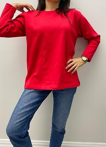 Diğer Kadın Kırmızı T-shirt , Oversize T-Shirt
