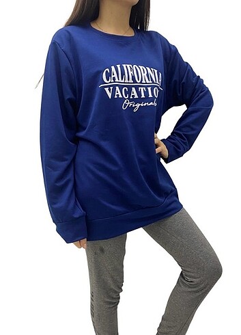 xl Beden Kadın Lacivert Sweatshirt , Oversize Sweatshirt
