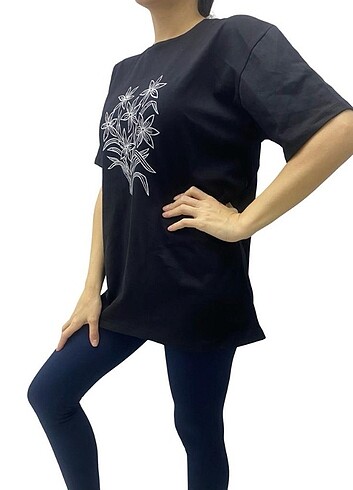 xl Beden siyah Renk Kadın Siyah T-Shirt , Oversize T-Shirt