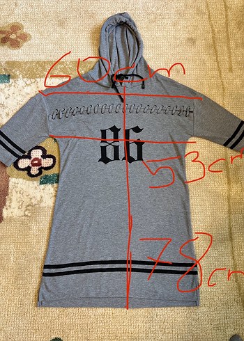 Gri Örme Kapüşonlu Midi Tunik - Görsel 5