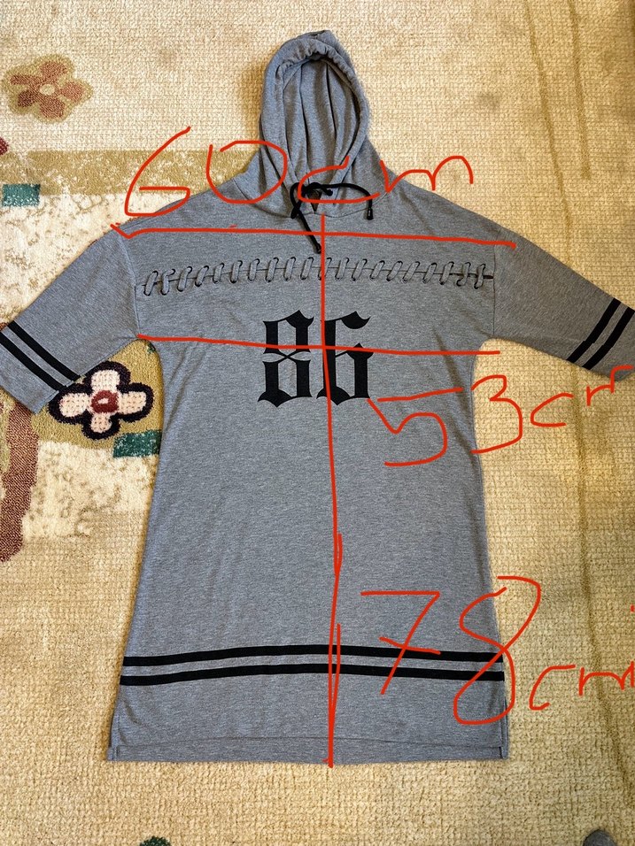 Gri Örme Kapüşonlu Midi Tunik - Görsel 5