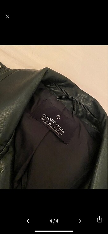 xs Beden siyah Renk Stradivarius deri ceket