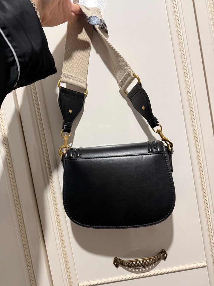 Klasik Siyah Deri Kadın Çanta Zara - Görsel 2