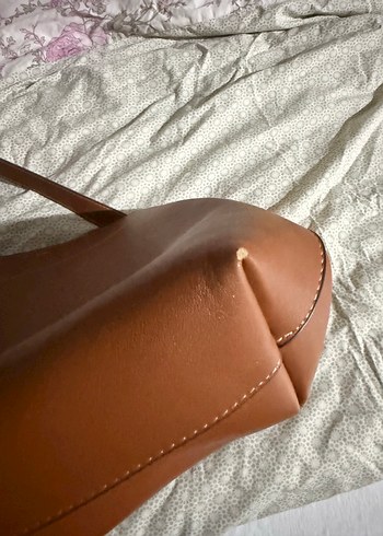 Mango Kahverengi Deri Tokalı Kadın Çanta - Görsel 3