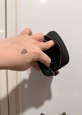 Siyah Yılan Derisi Desenli Kadın Çapraz Çanta Beverly hills polo - Görsel 3